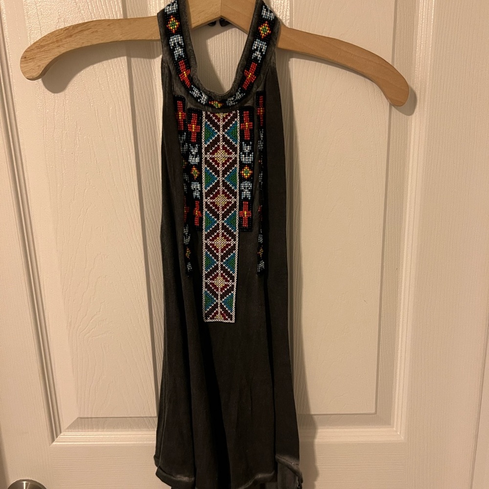 Beaded/Backless Halter Top